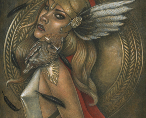 Athena - Original Painting by Artist Carolina Lebar