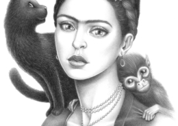Frida Kahlo - Original Illustration by Artist Carolina Lebar