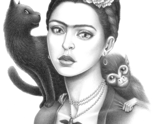 Frida Kahlo - Original Illustration by Artist Carolina Lebar