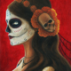 Senora de los Muertos - Original Acrylic Painting by Artist Carolina Lebar