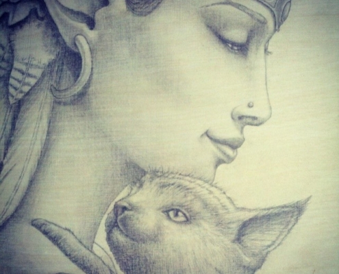 I Will Protect You - Pencil Drawing by Artist Carolina Lebar