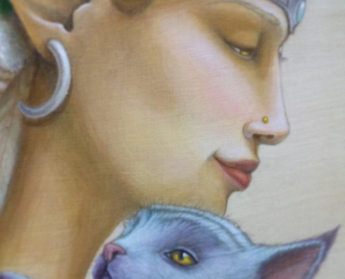 I Will Protect You - Original Acrylic Painting by Artist Carolina Lebar