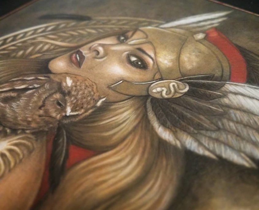 Athena - Original Acrylic Painting by Artist Carolina Lebar