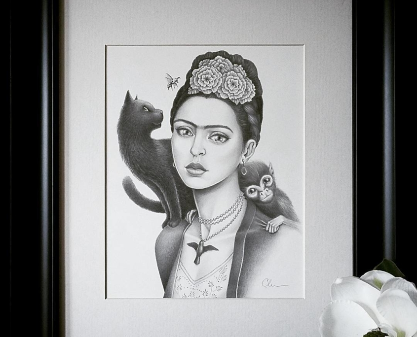 Frida Kalho - Original Illustration by Artist Carolina Lebar