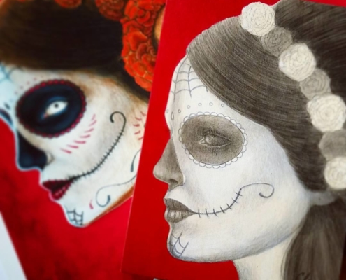 "Señora de los Muertos" Painting Study