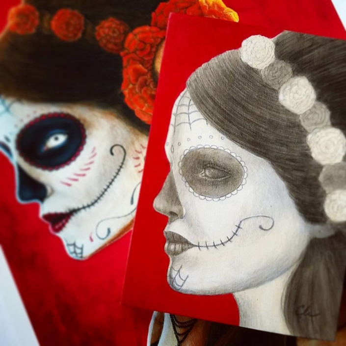 "Señora de los Muertos" Painting Study