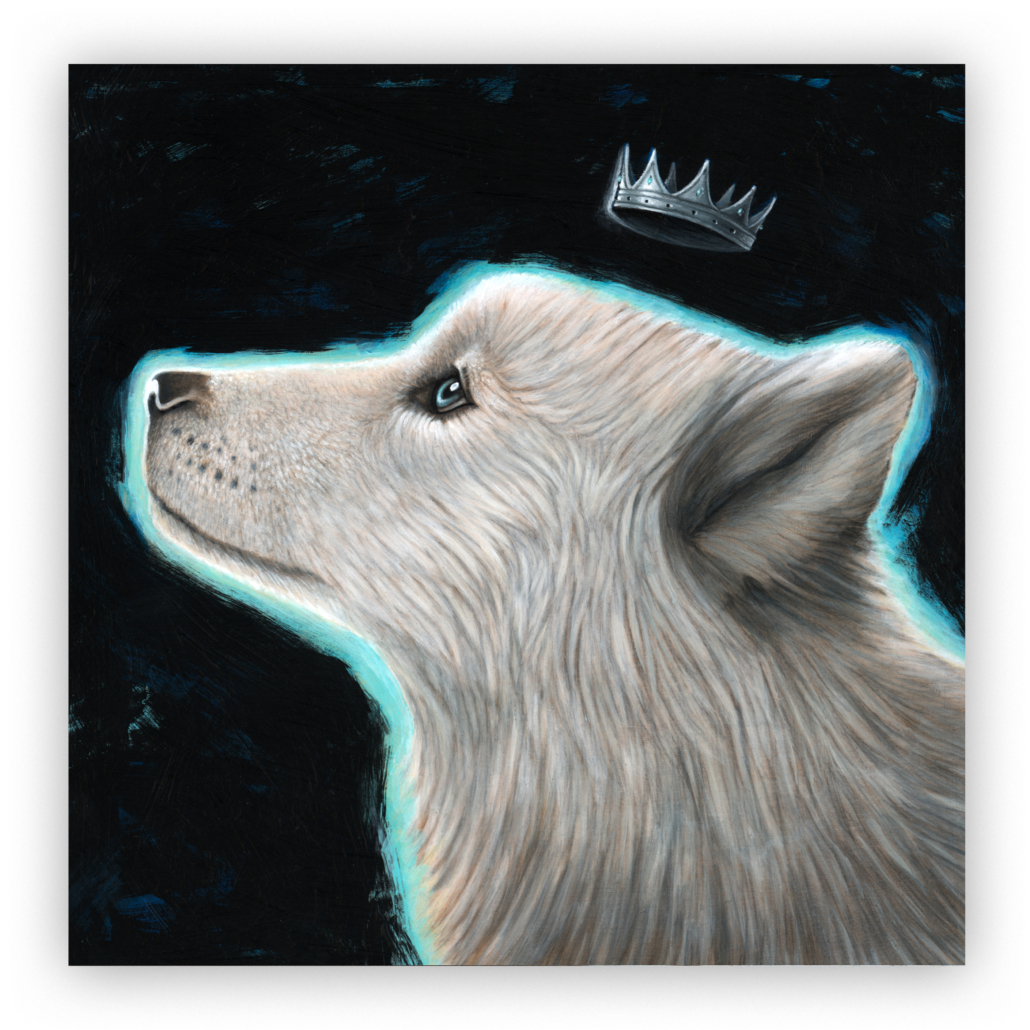 KING DIRE WOLF | Artist Carolina Lebar | Animal Kingdom Series