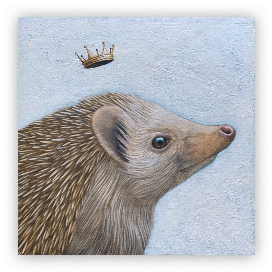 KING HEDGEHOG | Artist Carolina Lebar | Animal Kingdom Series